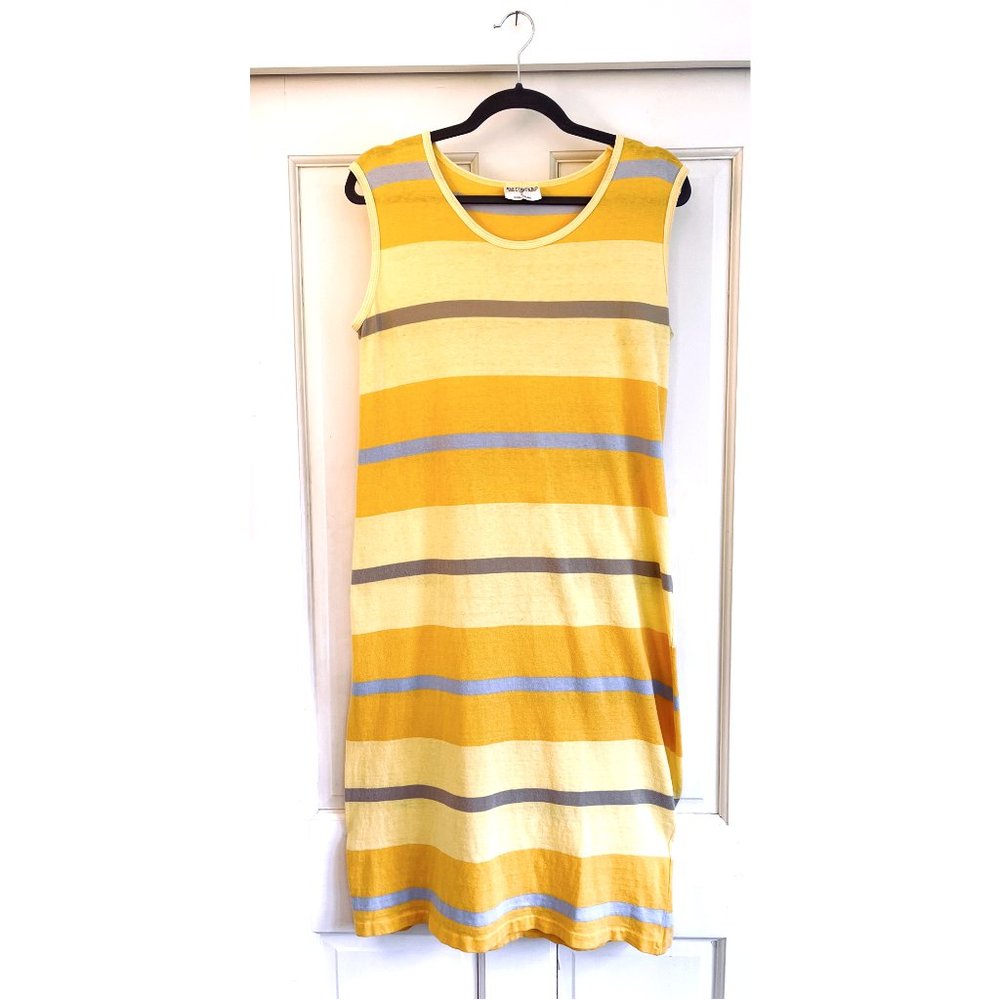 Vintage Marimekko Striped Cotton Tank Dress L (Size 8)